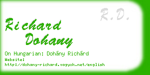 richard dohany business card